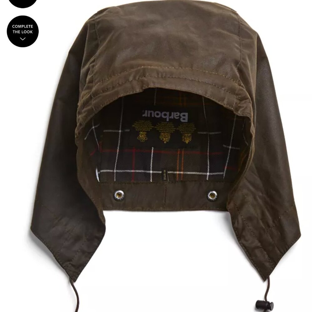 Waxed Barbour Hood